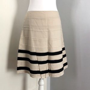 Ann Taylor Loft cotton A-line skirt, w/ribbon detail